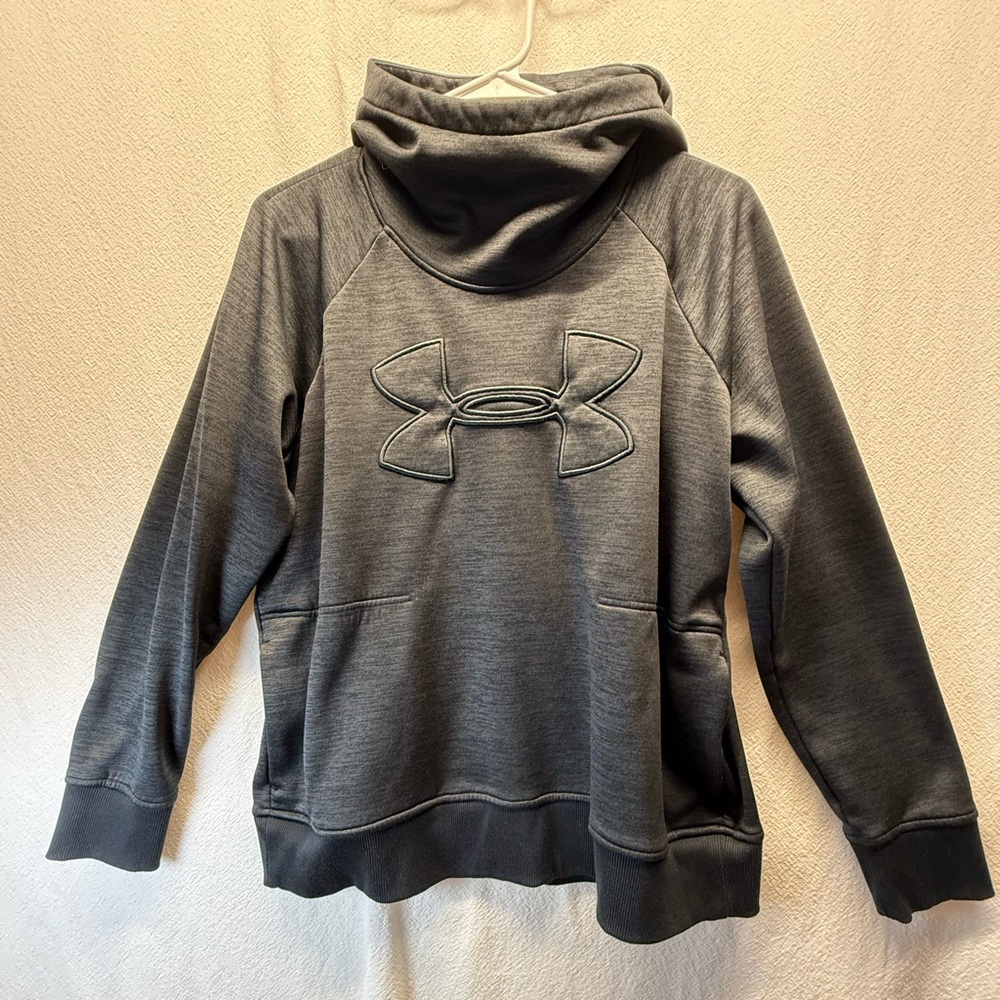 Mountain Lifestyle UA Lds Sporty Coldgear Storm Hoodie Funnel Neck Trail Running